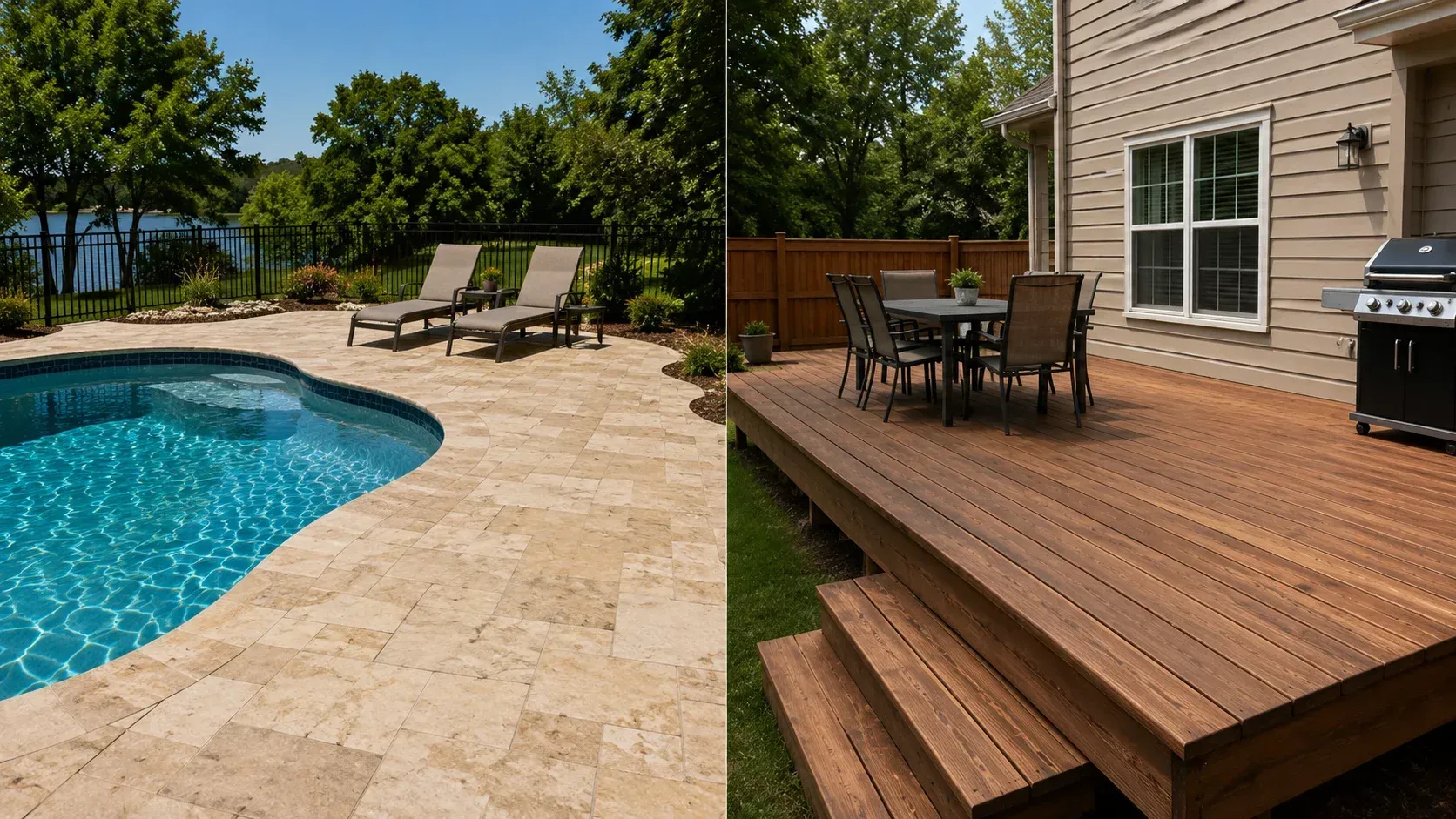 Stone patio pool deck: What's the difference between a pool deck and a standard deck?