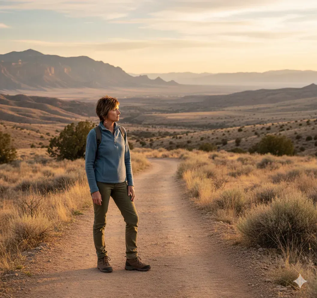 woman hiking in richfield utah 