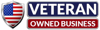 Shield with American flag, 