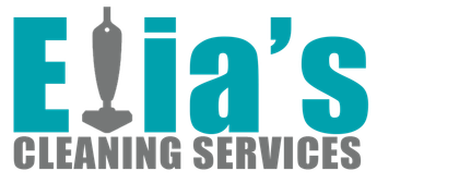Elia’s Cleaning service The logo for elia 's cleaning services has a vacuum cleaner on it.