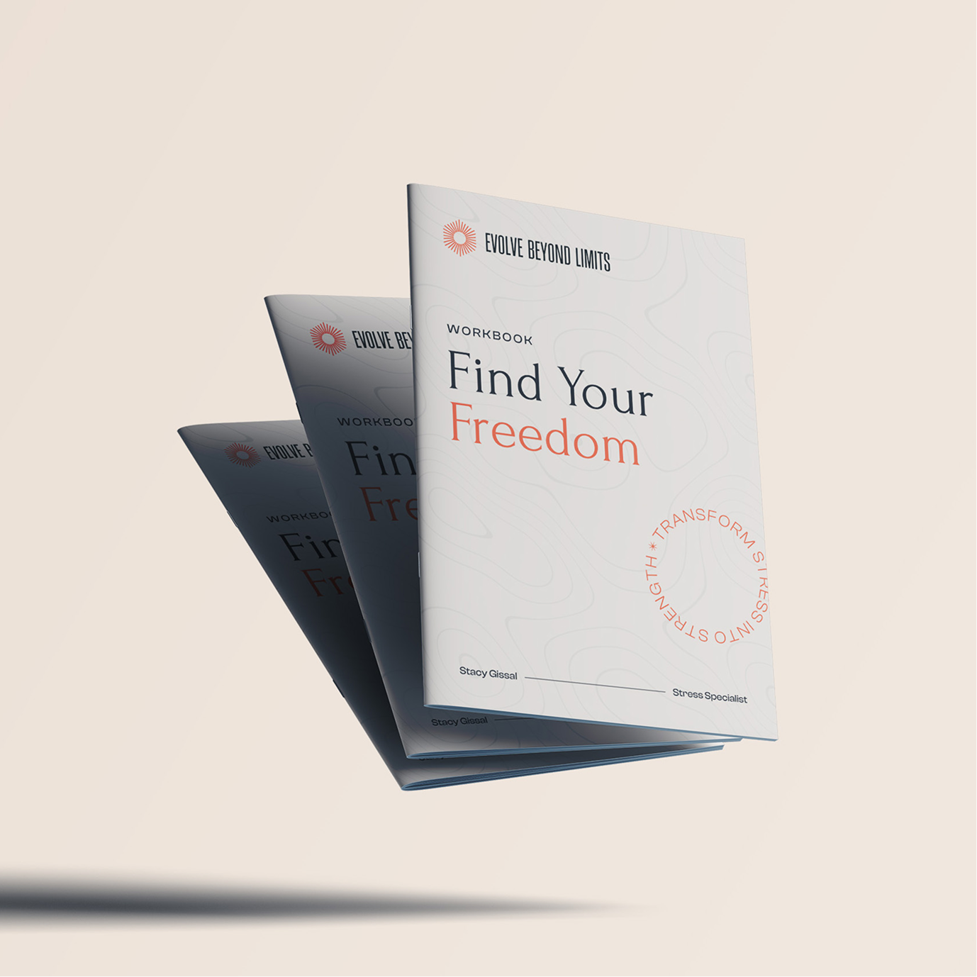 Evolve Beyond Limits Find Your Freedom workbook brand design