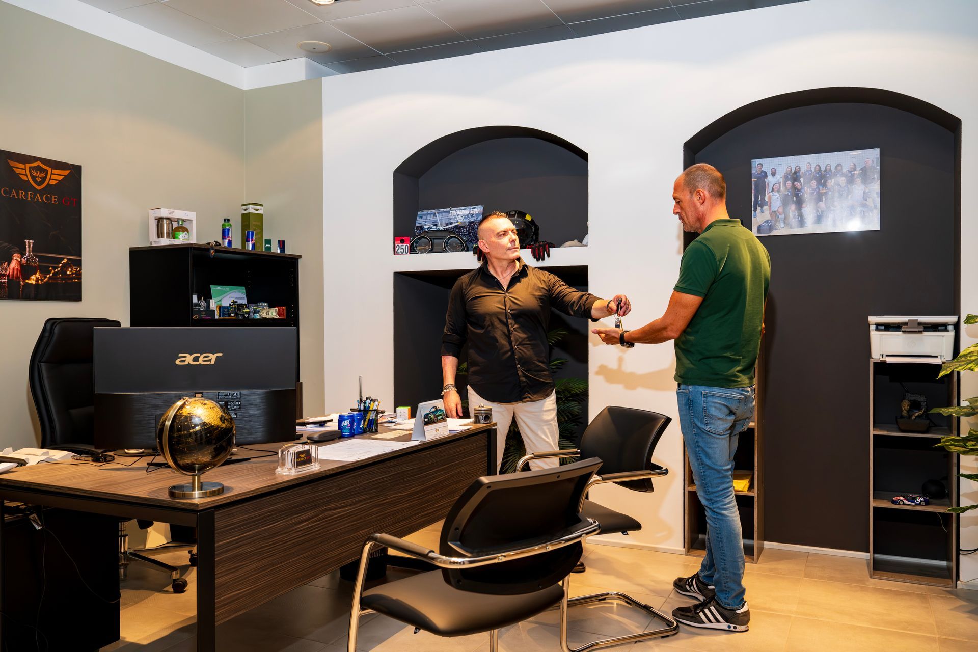 studio fotografico vetrina