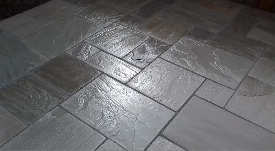 Nottingham Fencing slate patio