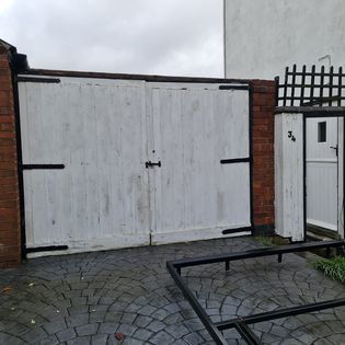 Old wooden gates in Nottingham