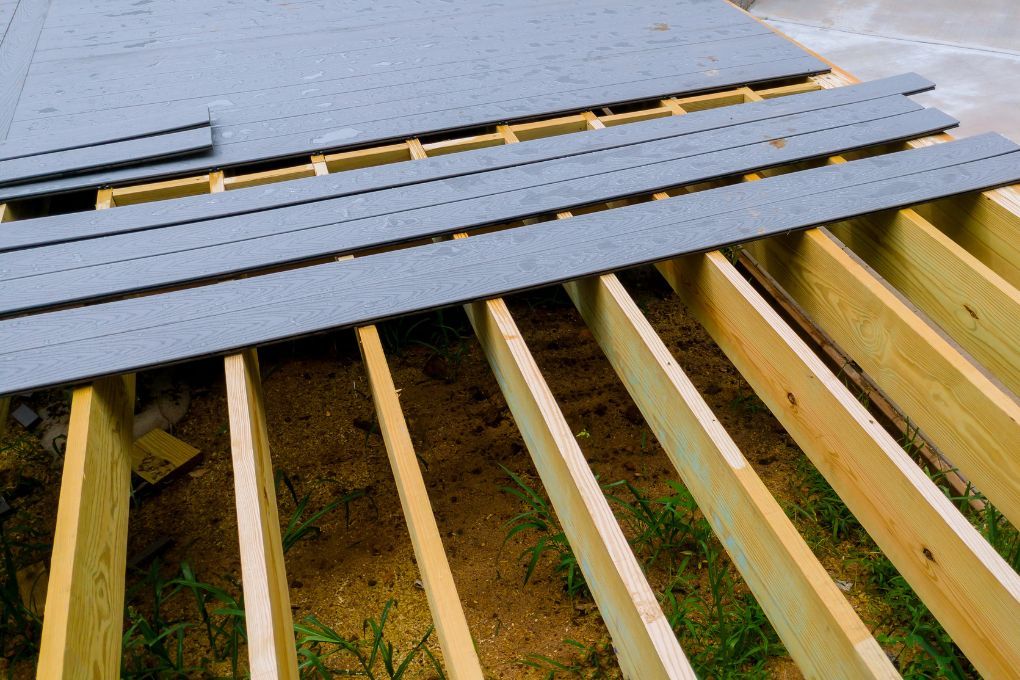 Nottingham Fencing installing composite fencing on a timber frame