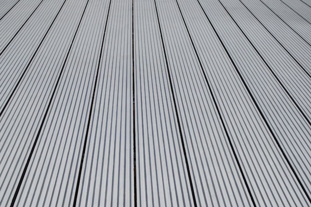 composite fencing installation on a timber frame