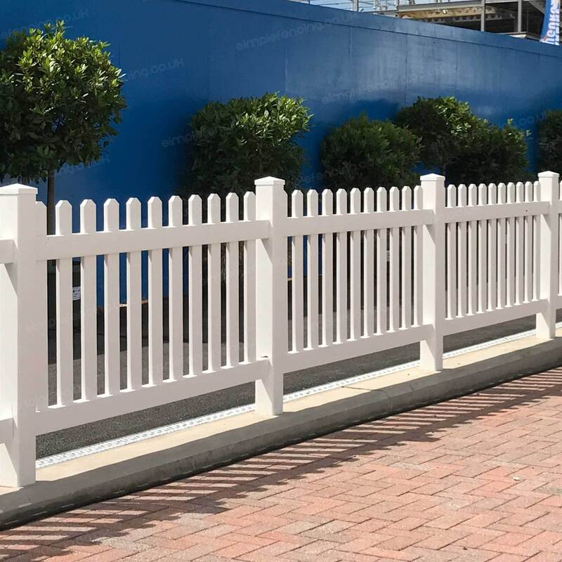 White upvc picket fencing
