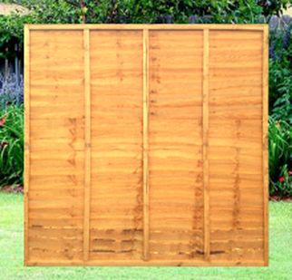lap wooden garden fence panel