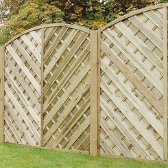 Nottingham Fencing V Slatted domed fence panel
