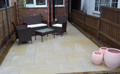 Nottingham Fencing porcelain patio in Kimberley