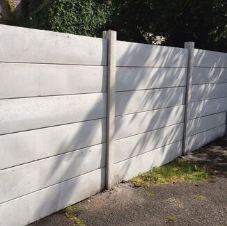 Nottingham Fencing Full Smooth Gravel Board Concrete Fence