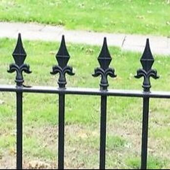 Nottingham Fencing close up metal picket fence