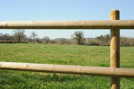 Nottingham Fencing Round Post and Rail Fencing