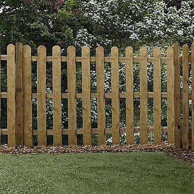 Nottingham Fencing Round Top Wood Picket Fence