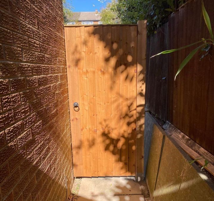 Wooden garden gate in Mapperley Nottingham