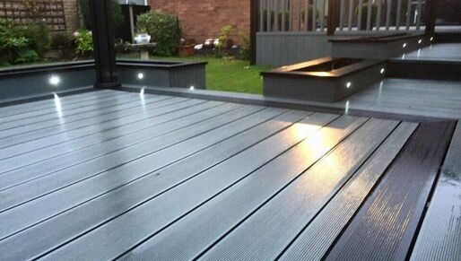 Nottingham fencing completed composite decking area