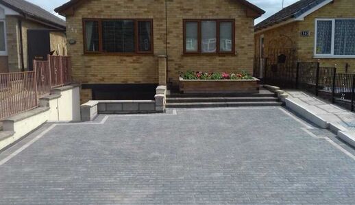 Nottingham Fencing block paving driveway