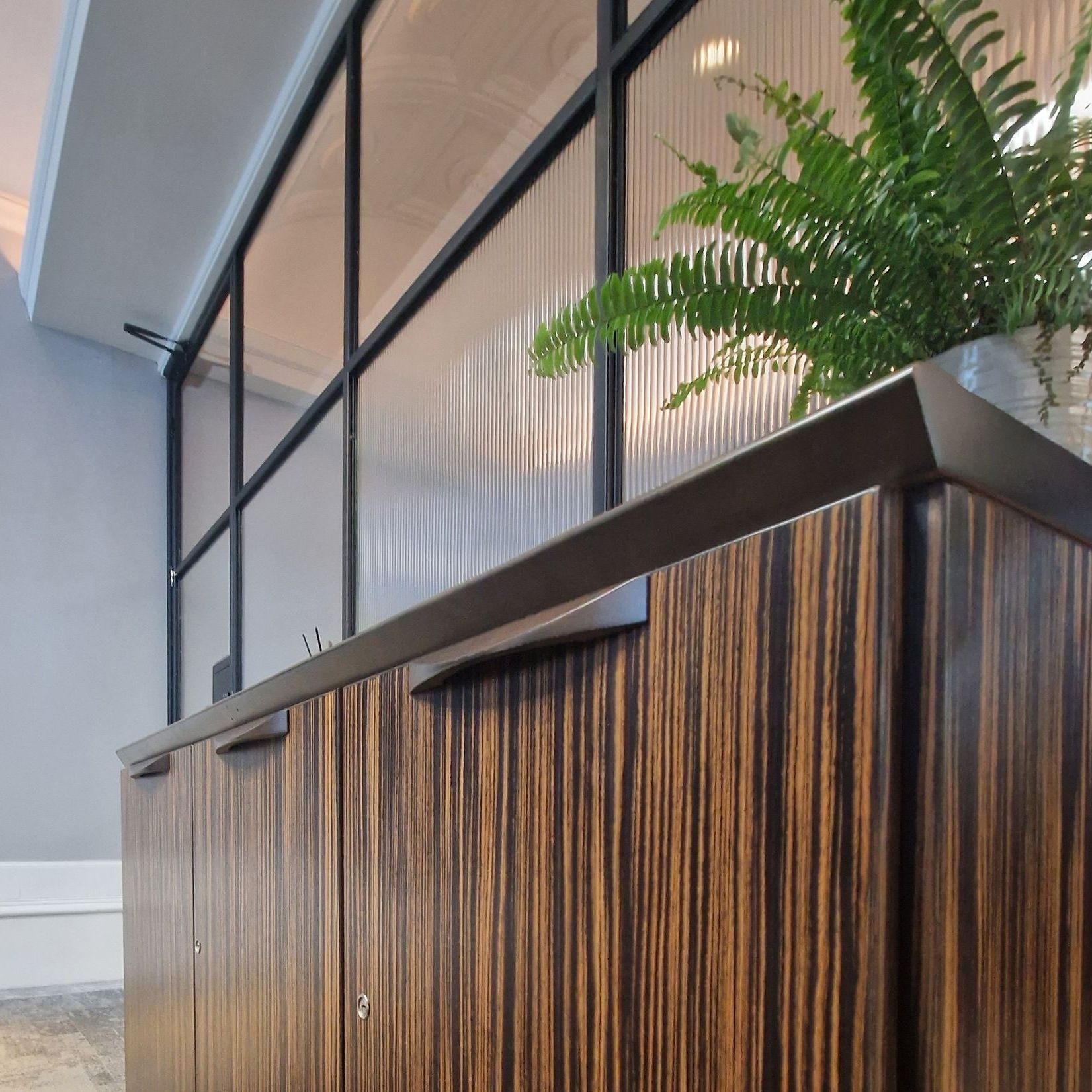 Wooden room divider.
