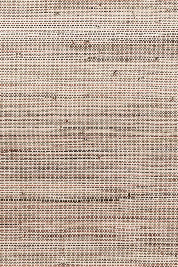Close-up of woven beige fabric with horizontal and vertical threads.