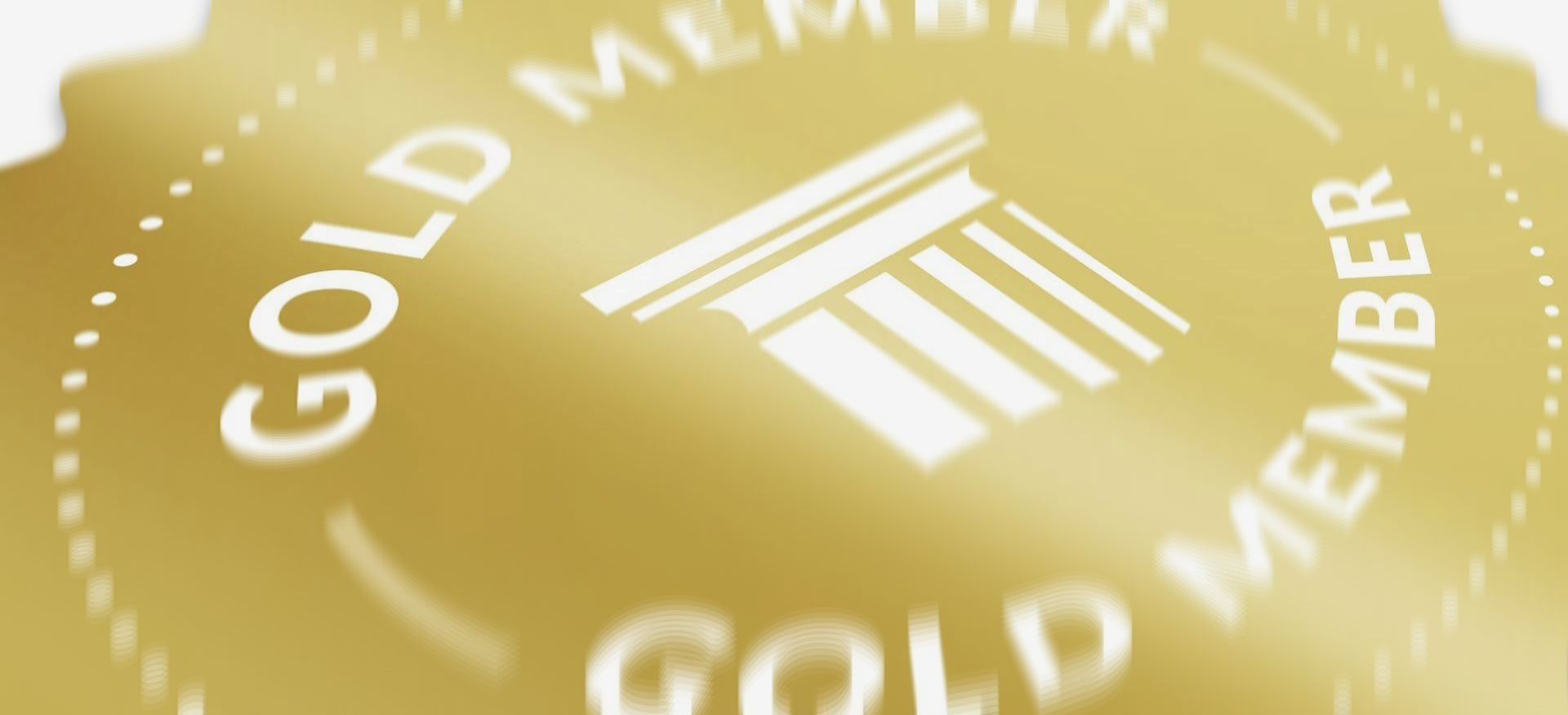 Constructionline Gold member badge with a column symbol.
