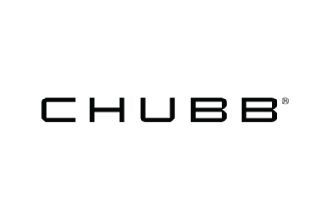 The chubb logo is a blue square with a white circle in the middle.