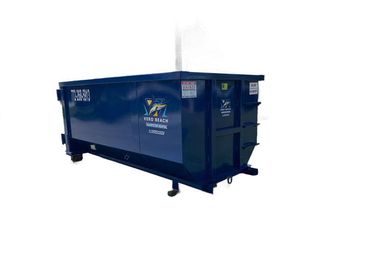 Blue Dumpster 20 yard