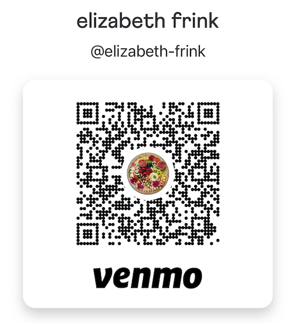 A qr code for elizabeth frink on venmo