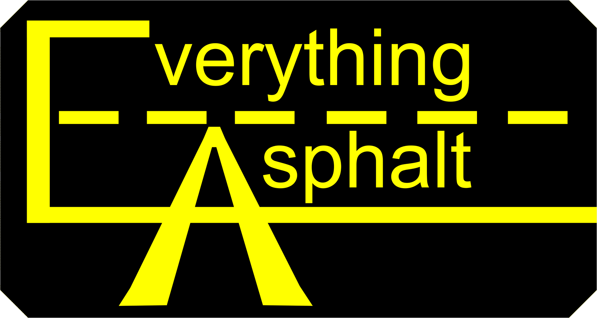 A yellow and black logo for verything asphalt