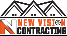A logo for a company called new vision contracting
