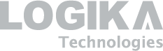 The logo for logika technologies is gray on a white background.