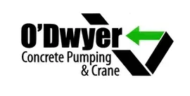 A logo for o'dwyer concrete pumping and crane