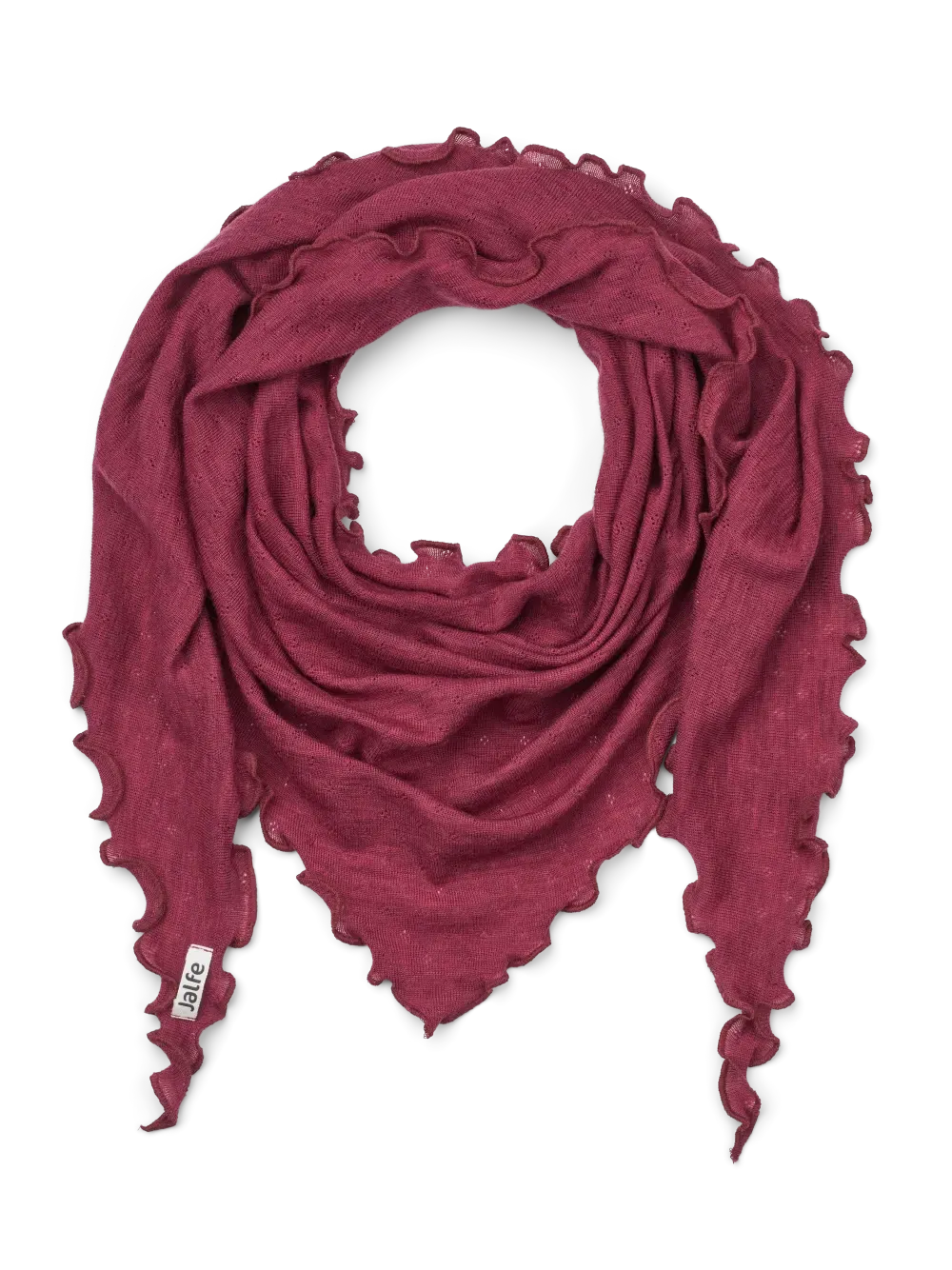 Triangle scarf merino wool kirsch melange Jalfe
