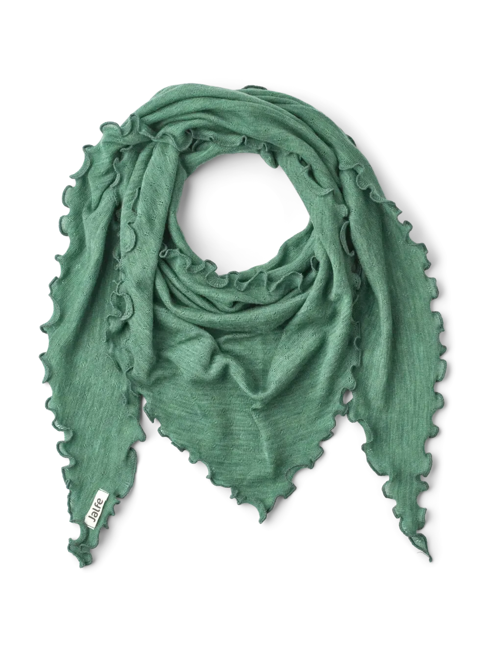 Triangle scarf merino wool aloe melange Jalfe