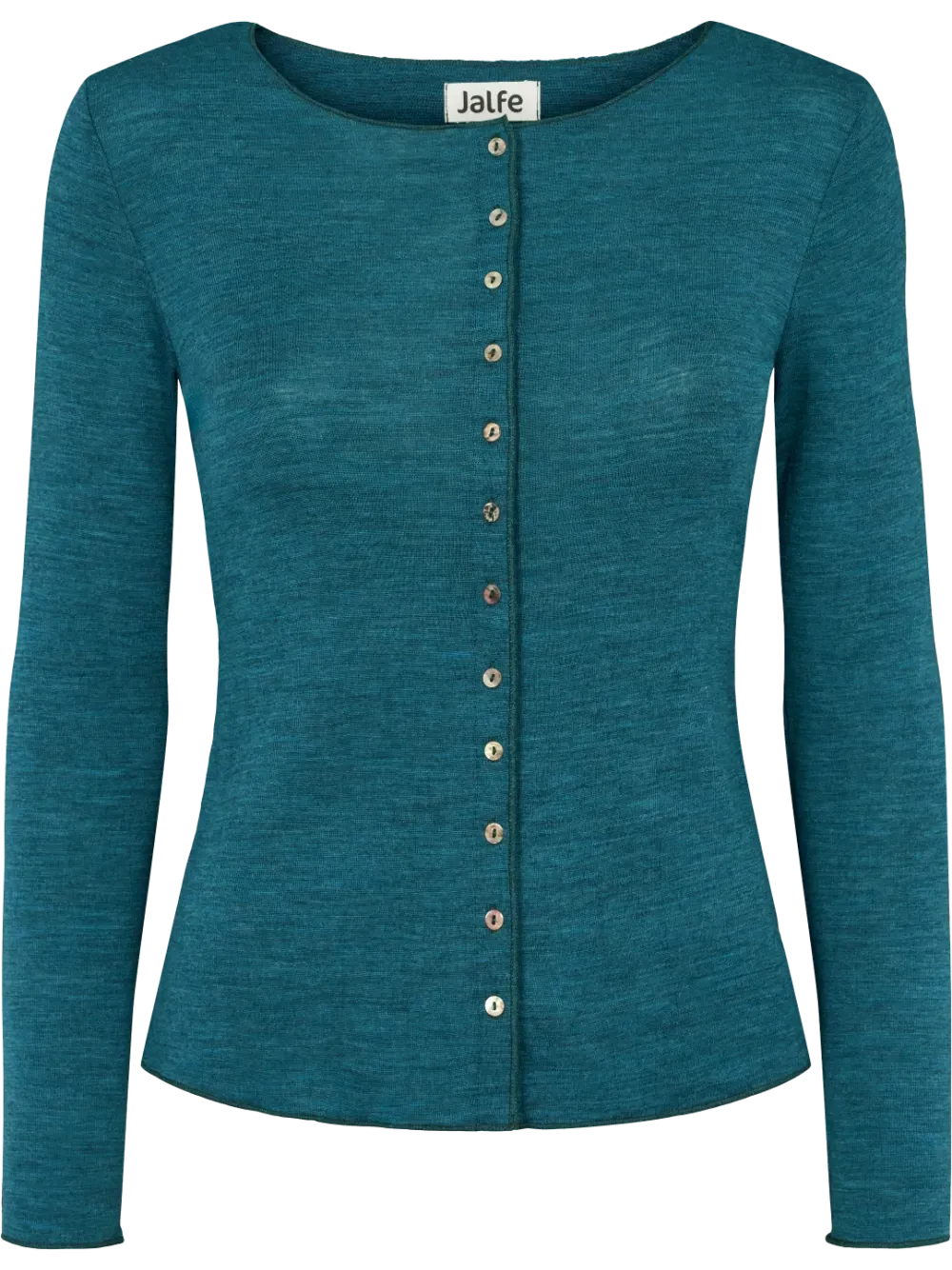 Vest merino plain emerald melange