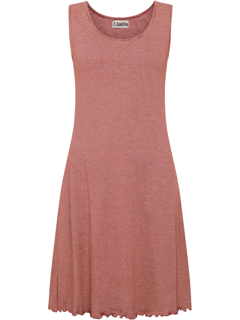 Summer dress cotton thin stripe rust natural Jalfe