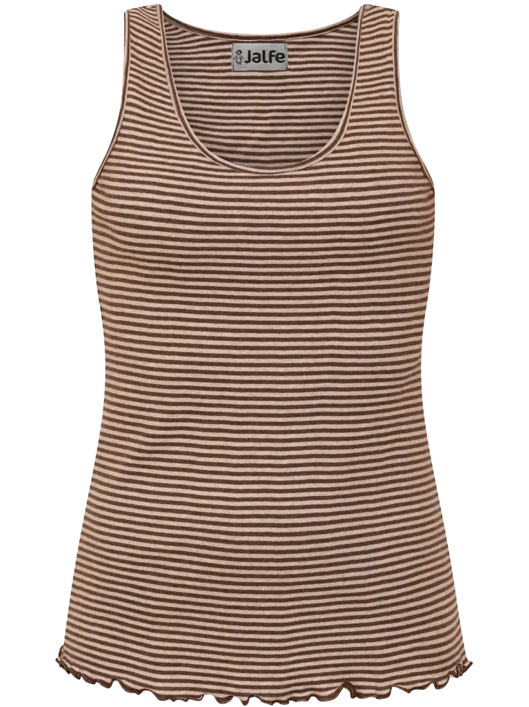 Top cotton stripes brown-natural Jalfe