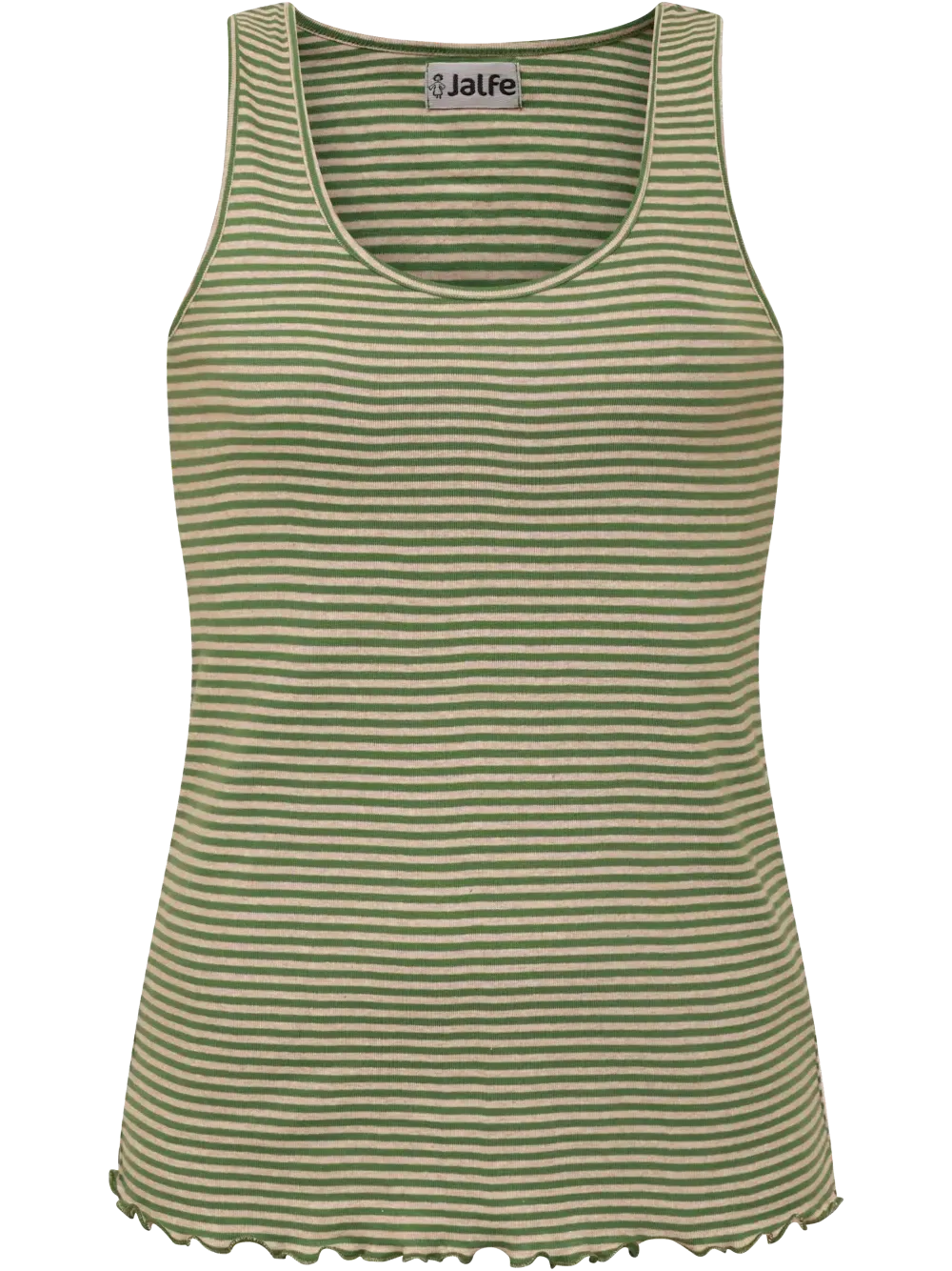 Top cotton stripes green-natural Jalfe