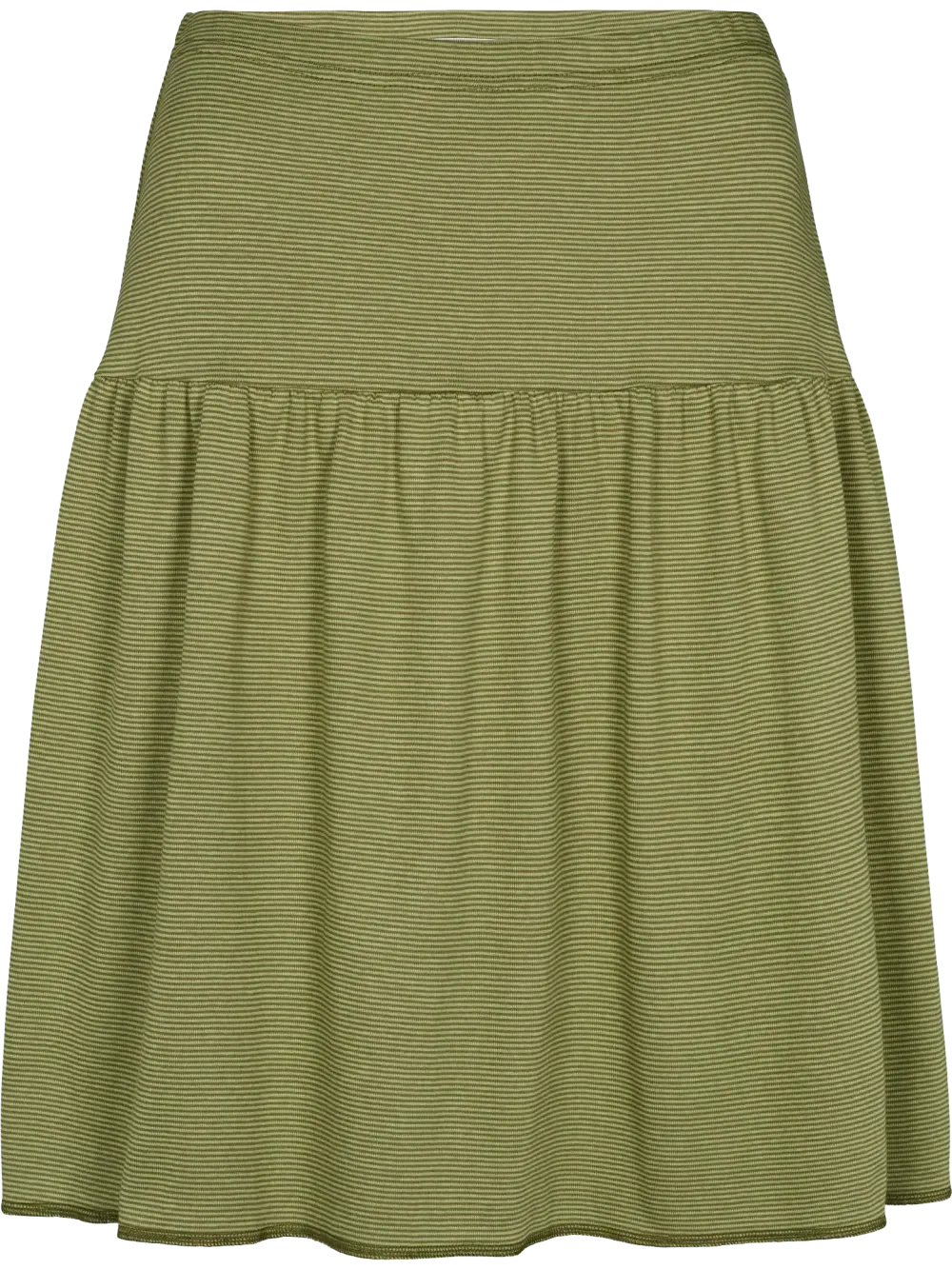Cotton skirt fine stripes army-light green Jalfe