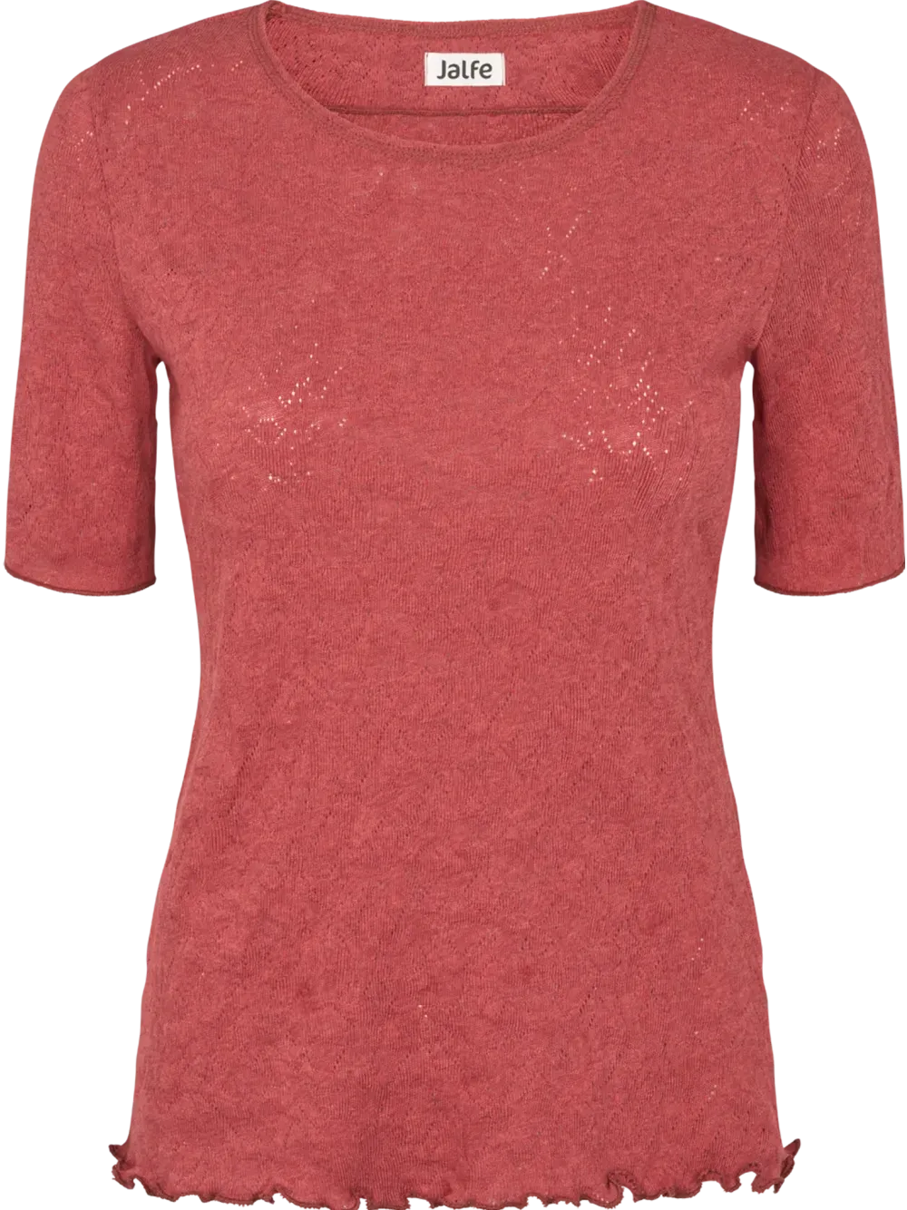 Cotton jacquard shirt salmon melange Jalfe