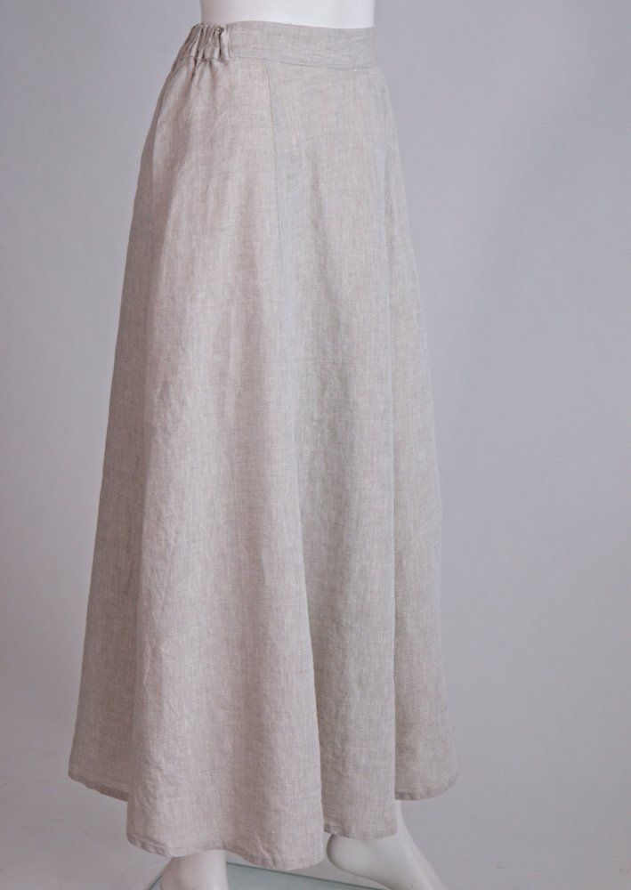 Lange linen skirt beige melange