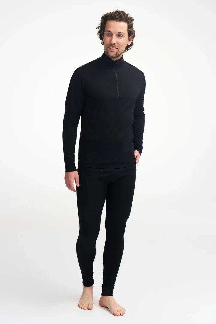 Men's leggings 100% wool black Ivanhoe