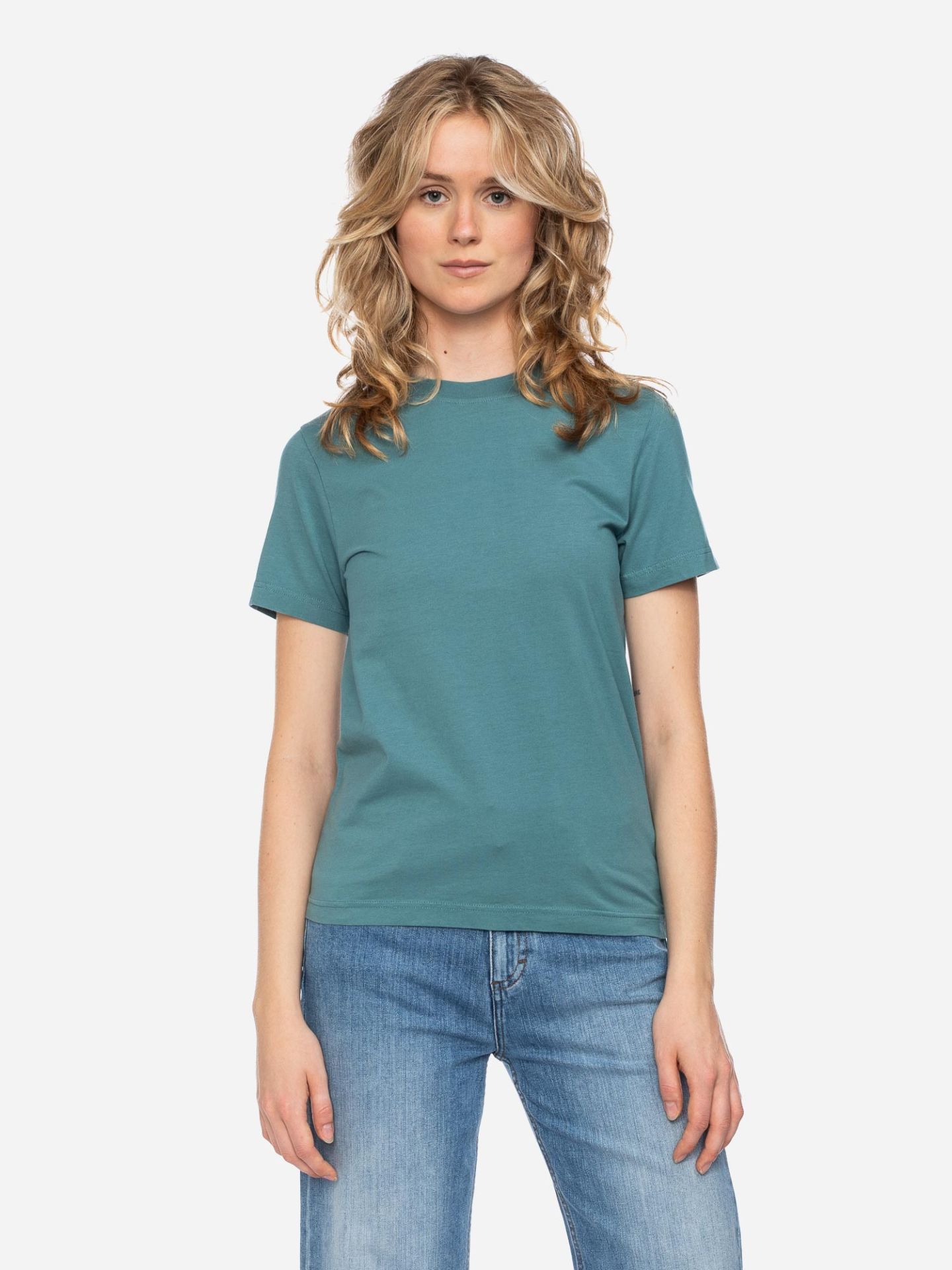 unisex T-shirt organic cotton covered turquoise