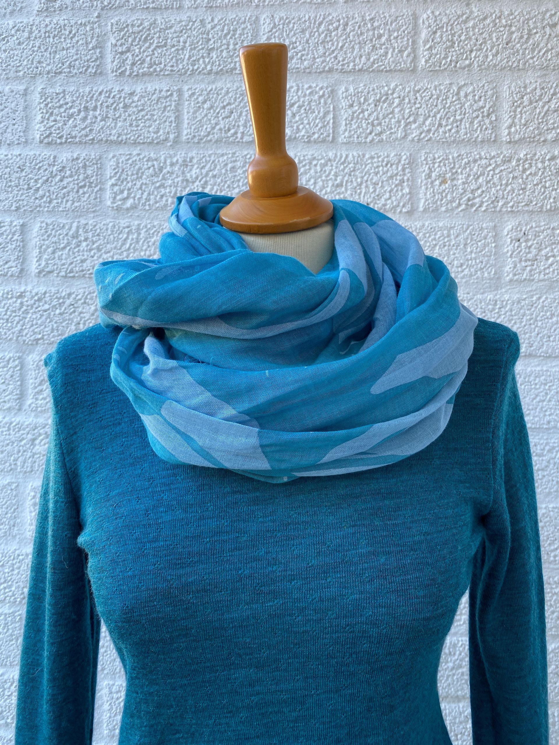 Fay turquoise cotton scarf