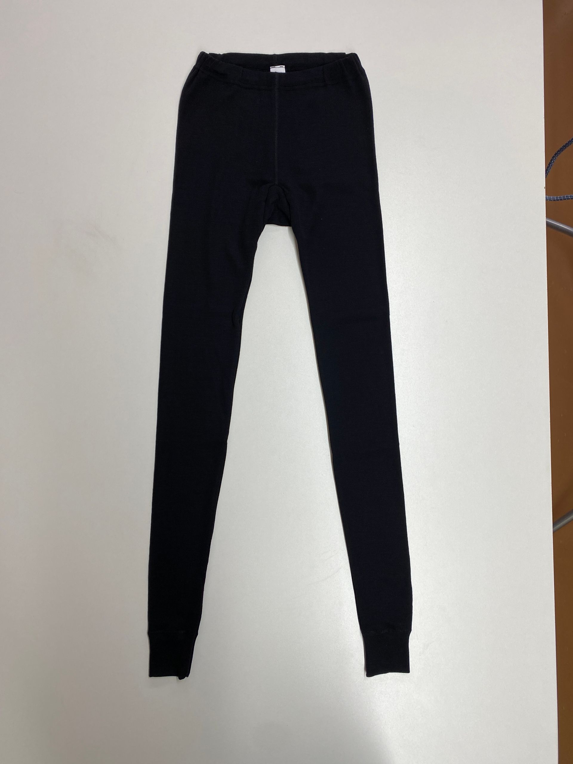 Sports leggings/long underwear wool black Hocosa - unisex