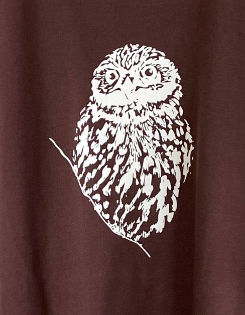 Art shirt Little Owl XL Coffee