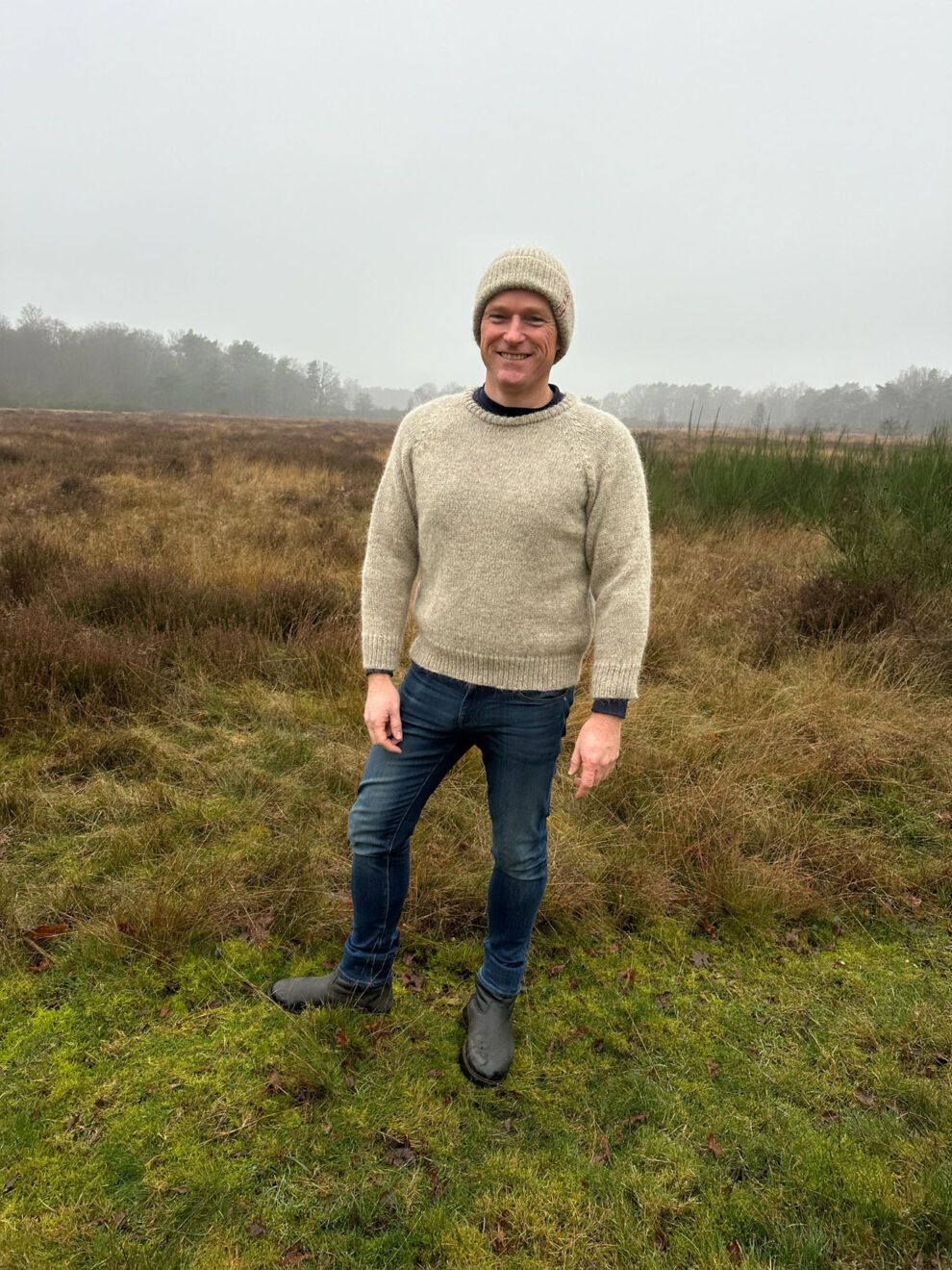 Sweater - unisex wool Drenthe heath sheep Drenthe wool