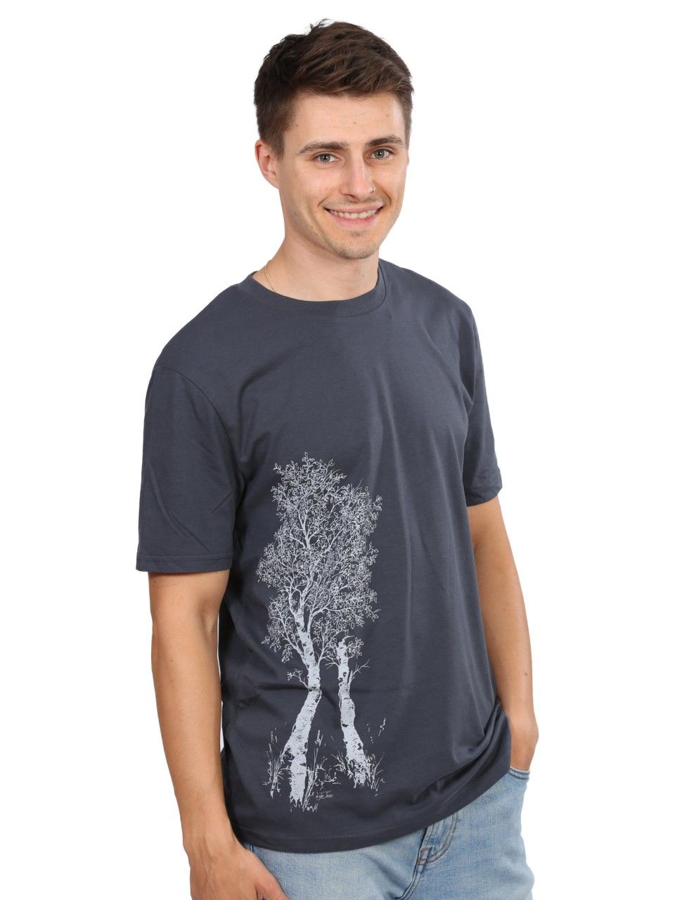 Art men's shirt 'Berk' in the color 'India ink' Life-Tree