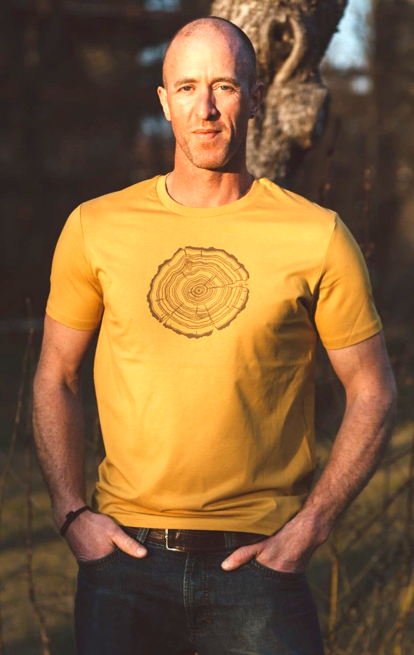 Art shirt 'Treeslice' oker unisex Life-Tree