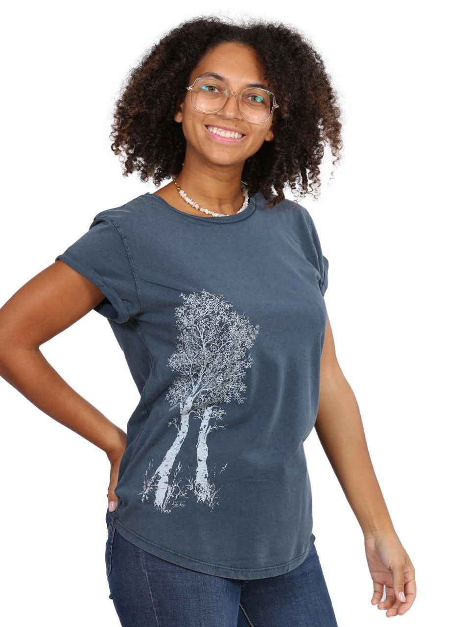 Art ladies' shirt 'Berk' blue stonewashed Life-Tree