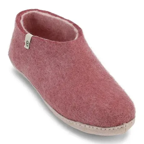 Egos closed felt slipper with suede sole